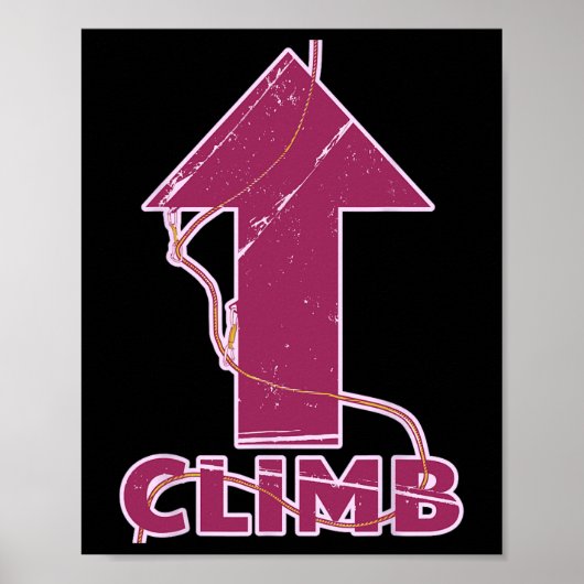 Klimmuur Touw En Quickdraws  Poster (Voorkant)