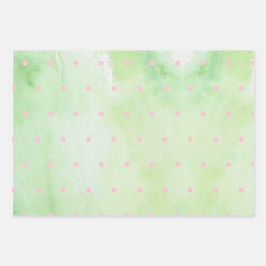 Klimop harten, Tralies en Stippen gemengd Inpakpapier Vel (Voorkant 3)