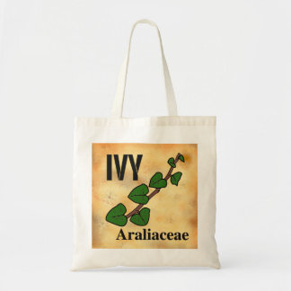 Klimop op verouderd papier lijn kunst ontwerp Tote Bag