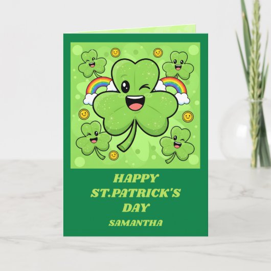 Klimop Schittering St. Patrick's Dag Kaart (Voorkant)