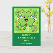 Klimop Schittering St. Patrick's Dag Kaart (Gele Bloem)