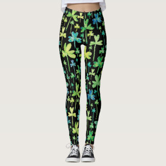 Klimop St. Patrick's Day Groen Zwarte Leggings
