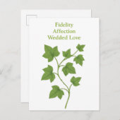 Klimop — Trouw, genegenheid, getrouwde liefde Uitnodiging Briefkaart (Voorkant / Achterkant)