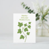 Klimop — Trouw, genegenheid, getrouwde liefde Uitnodiging Briefkaart (Staand voorkant)