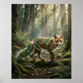 klimop vos bos magie poster