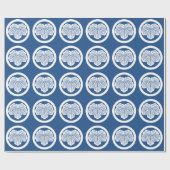 Klimopblad in cirkel cadeaupapier (Vlak)