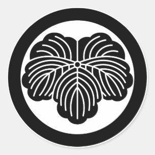 Klimopblad in cirkel ronde sticker