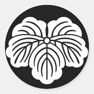 Klimopblad in rijstcake ronde sticker