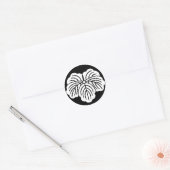 Klimopblad in rijstcake ronde sticker (Envelop)