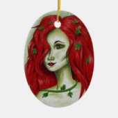 Klimopnimf roodharige vrouw Pixie Fantasy Kunst Keramisch Ornament (Voorkant)