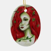 Klimopnimf roodharige vrouw Pixie Fantasy Kunst Keramisch Ornament (Achterkant)