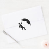 klimpictogram klikweerhanger freeclimber ronde sticker (Envelop)