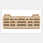 Klimplank voor hardsolderen rechthoekige sticker (Voorkant)