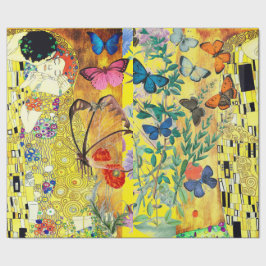 KLIMPT "DE KISS"-WRAPPINGPAPIER CADEAUPAPIER