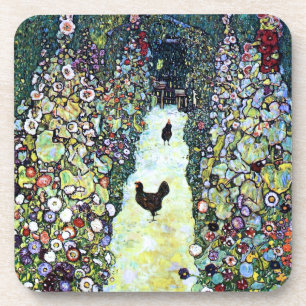 Klimpt Kickens in de tuin Bier Onderzetter