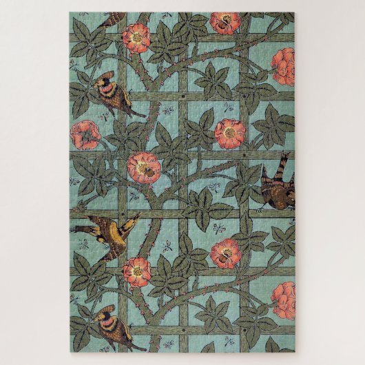 Klimroos & Kleine Vogel, William Morris Legpuzzel (Verticaal)