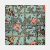 Klimroos & Kleine Vogel, William Morris Magneet (Voorkant)