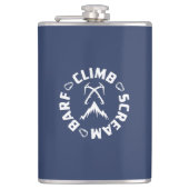 Klimschilfers en scheuren van ijs heupfles (Voorkant)