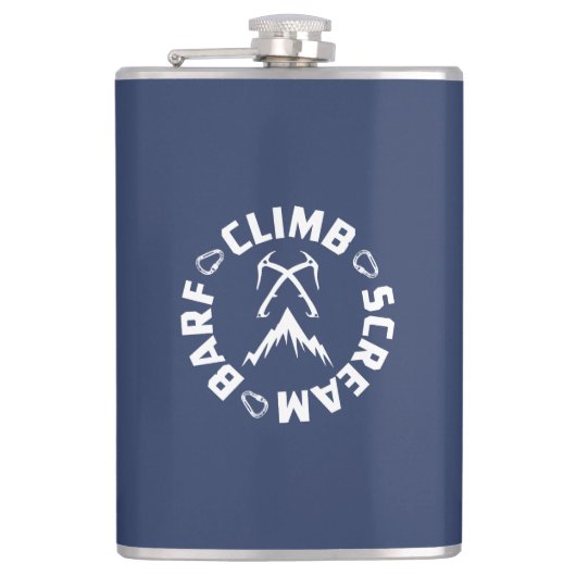 Klimschilfers en scheuren van ijs heupfles (Voorkant)