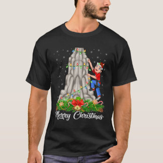Klimsportliefhebber Matching Kerstman Hoed Klimmen T-shirt