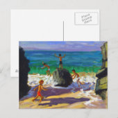 klimstenen Porthmeor strand St. Ives 2013 Briefkaart (Voorkant / Achterkant)