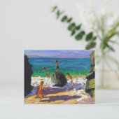 klimstenen Porthmeor strand St. Ives 2013 Briefkaart (Staand voorkant)