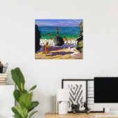 klimstenen Porthmeor strand St. Ives 2013 Poster (Thuiskantoor)