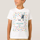 Klimstenen Schattige Kids Verjaardagsfeest T-shirt (Voorkant)