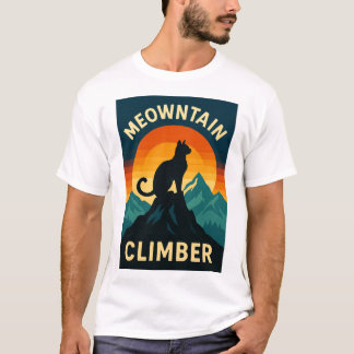 Klimster Kat T-shirt - Retro Avontuur