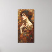 Klimt Adele Bloch-Bauer Gold Mosaic Painting Canva Canvas Afdruk (Voorkant)