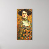 Klimt Adele Bloch-Bauer Gold Mosaic Painting Canva Canvas Afdruk (Voorkant)