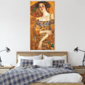 Klimt Adele Bloch-Bauer Gold Mosaic Painting Canva Canvas Afdruk (Insitu (Slaapkamer))