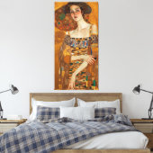 Klimt Adele Bloch-Bauer Gold Mosaic Painting Canva Canvas Afdruk (Insitu (Slaapkamer))