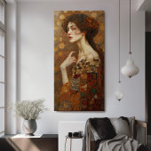 Klimt Adele Bloch-Bauer Gold Mosaic Painting Canva Canvas Afdruk