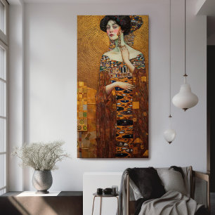 Klimt Adele Bloch-Bauer Gold Mosaic Painting Canva Canvas Afdruk