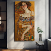 Klimt Adele Bloch-Bauer Gold Mosaic Painting Canva Canvas Afdruk