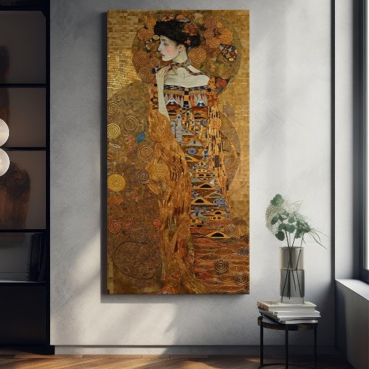 Klimt Adele Bloch-Bauer Gold Mosaic Painting Canva Canvas Afdruk