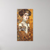 Klimt Adele Bloch-Bauer Gold Mosaic Painting Canvas Afdruk (Voorkant)