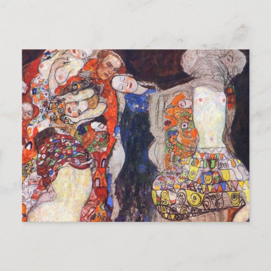 Klimt Adorn de bruid met een sluier en spier Briefkaart (Voorkant)