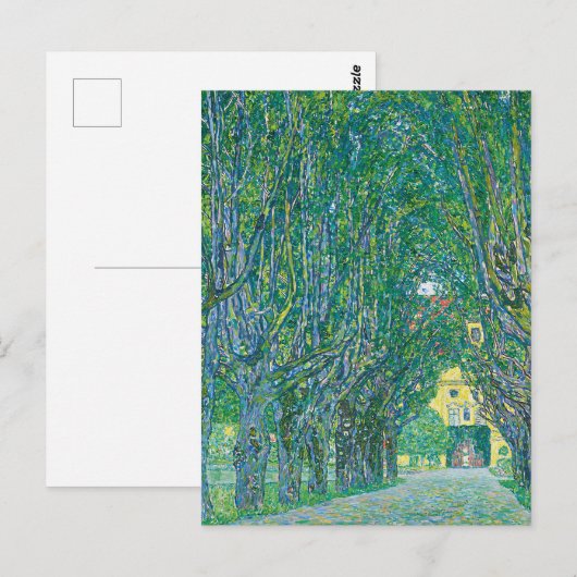 Klimt-Avenue in het park van Schloss Kamme Fine Ar Briefkaart (Voorkant / Achterkant)