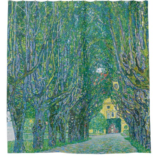 Klimt-Avenue in het park van Schloss Kamme Fine Ar Douchegordijn (Voorkant)