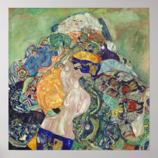 Klimt - Baby Cradle 1896 Poster (Voorkant)
