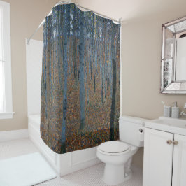 Klimt Beech Grove I Boslandschap Kunst Douchegordijn