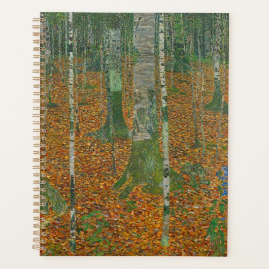 Klimt Berkenbos Herfst Landschap Kunst Planner (Voorkant)