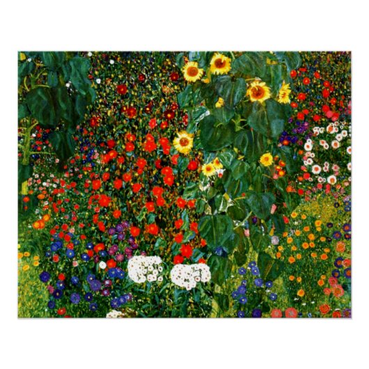Klimt: Bloementuin Muismat Perfect Poster (Voorkant)