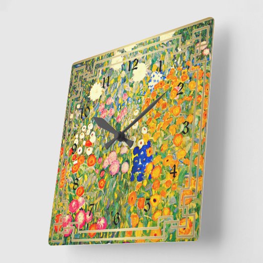 Klimt - Bloemtuin, Vierkante Klok (Hoek)
