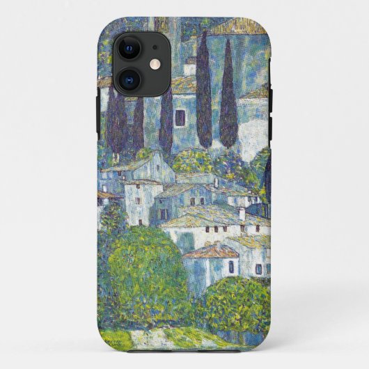 Klimt blue cityscape Case-Mate iPhone case (Achterkant)