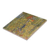 Klimt Boerderij Garden met Crucifix Tile Tegeltje (Zijkant)