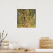 Klimt Boerderij Tuin met Crucifix Poster (Keuken)