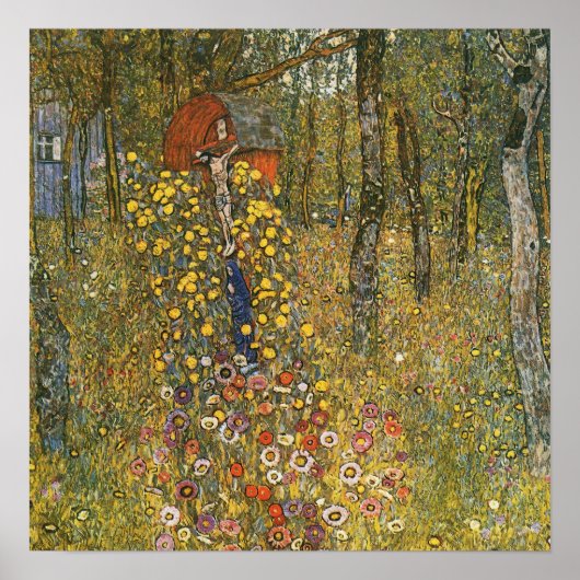 Klimt - Boerderij tuin met kroonkalk 1912 Poster (Voorkant)